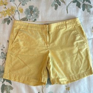 J. Crew Yellow City Fit Shorts- Size 12